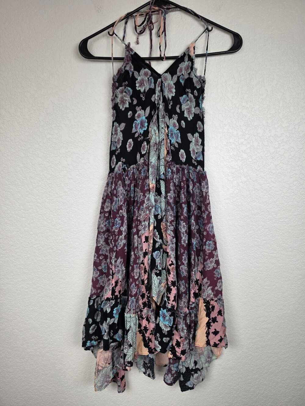 Free People Floral Patchwork Dress Size XS
